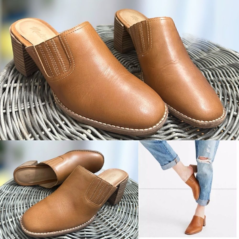MADEWELL Leather Slip on Clog Mule Size 6.5